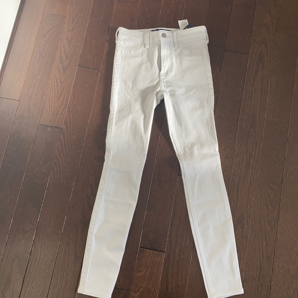Hollister White high rise jean legging